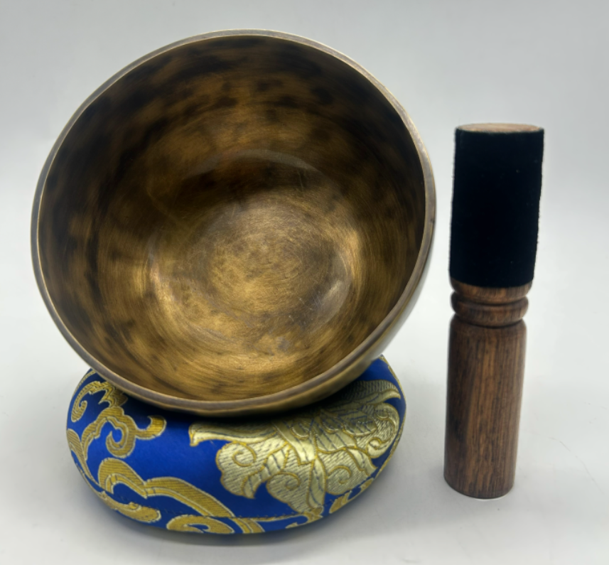 Hand-Hammered Full Moon Tibetan Singing Bowl